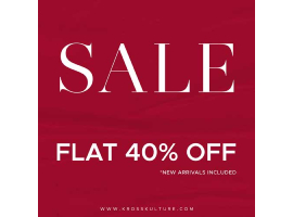 KrossKulture Sale FLAT 40% OFF New Arrivals Included